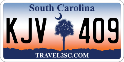 SC license plate KJV409