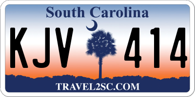 SC license plate KJV414