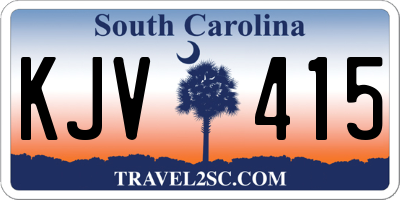 SC license plate KJV415