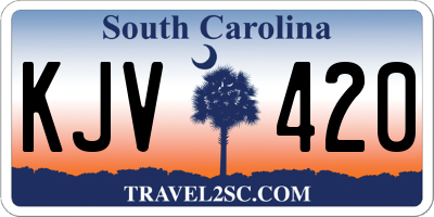 SC license plate KJV420