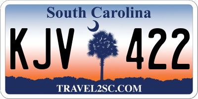 SC license plate KJV422