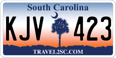 SC license plate KJV423