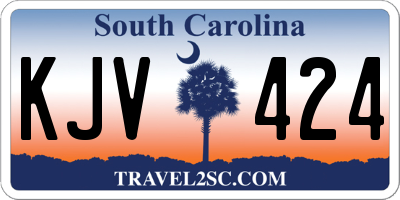 SC license plate KJV424