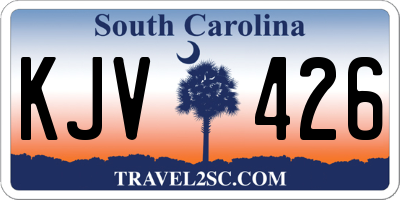SC license plate KJV426