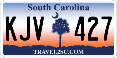 SC license plate KJV427