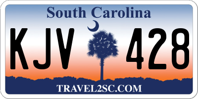 SC license plate KJV428