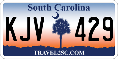 SC license plate KJV429
