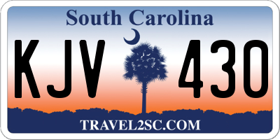 SC license plate KJV430