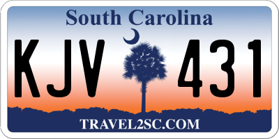 SC license plate KJV431