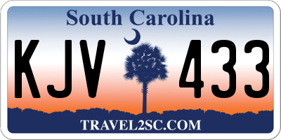SC license plate KJV433