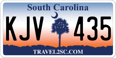 SC license plate KJV435