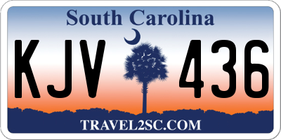 SC license plate KJV436