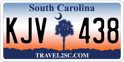 SC license plate KJV438