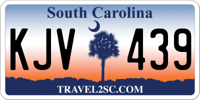 SC license plate KJV439