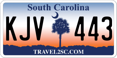 SC license plate KJV443