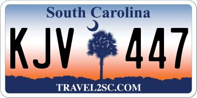 SC license plate KJV447