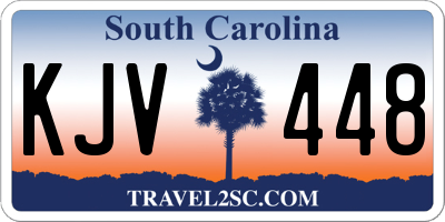 SC license plate KJV448