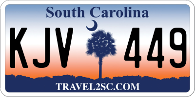 SC license plate KJV449