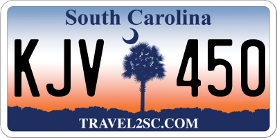 SC license plate KJV450