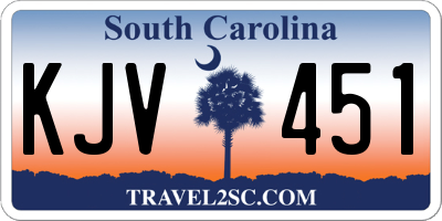 SC license plate KJV451