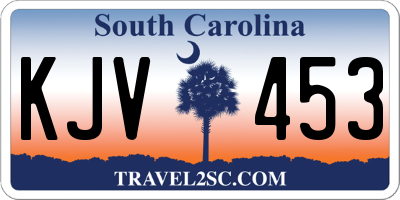 SC license plate KJV453