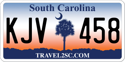 SC license plate KJV458