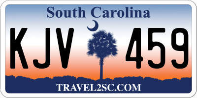 SC license plate KJV459