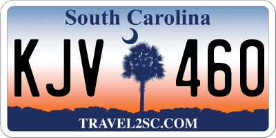 SC license plate KJV460