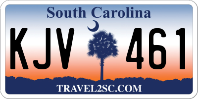SC license plate KJV461