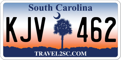 SC license plate KJV462