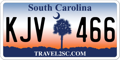 SC license plate KJV466