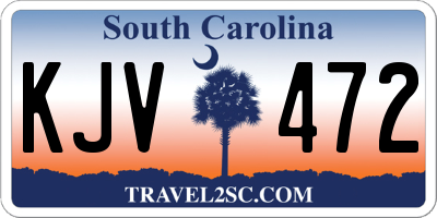 SC license plate KJV472
