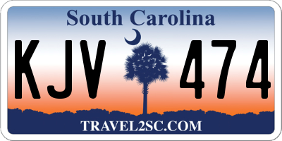 SC license plate KJV474