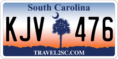 SC license plate KJV476