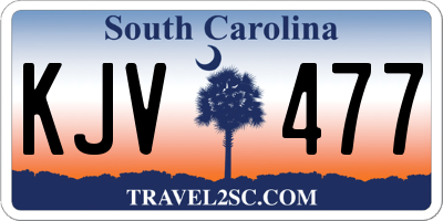SC license plate KJV477