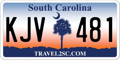 SC license plate KJV481