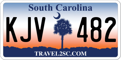 SC license plate KJV482