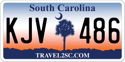 SC license plate KJV486