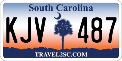 SC license plate KJV487