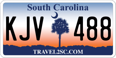 SC license plate KJV488