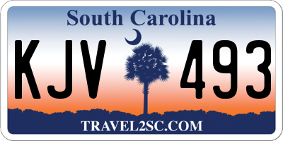 SC license plate KJV493