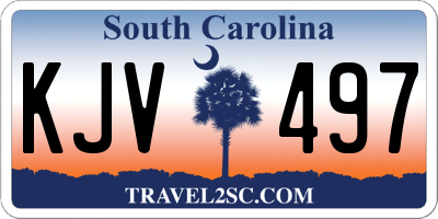 SC license plate KJV497