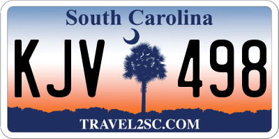 SC license plate KJV498