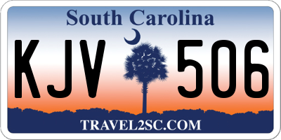 SC license plate KJV506