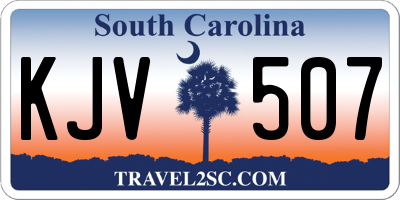 SC license plate KJV507