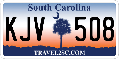 SC license plate KJV508