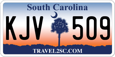 SC license plate KJV509
