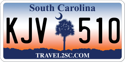 SC license plate KJV510
