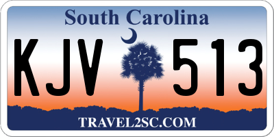 SC license plate KJV513