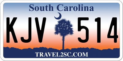 SC license plate KJV514